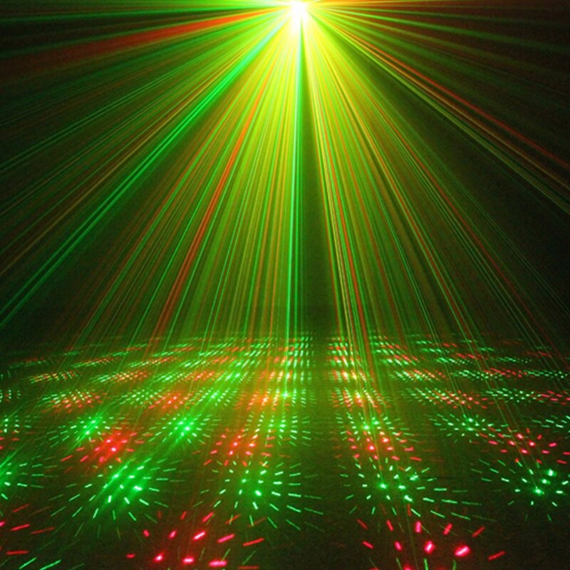 Mini projecteur de météores à faisceau rouge et vert, lumières de ciel clignotantes pour DJ KTV, fête de noël, spectacle à domicile, éclairage de scène