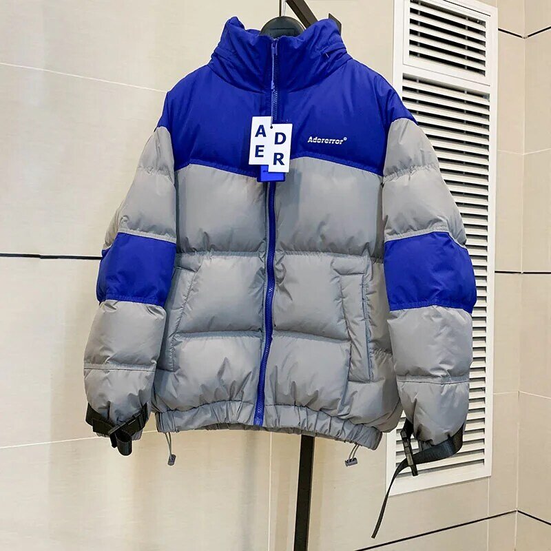 ADER Down Jacket Men Women 1:1 High Quality Color Matching Casual Warm Coat Adererror Couple Hooded Top