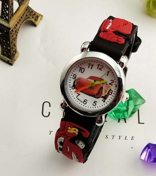 Crianças relógios populares carro imprimir cinto de couro relógio estudante meninos e meninas dos desenhos animados relógio de quartzo crianças relógios relógio inteligente para