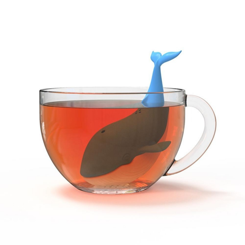 Diffusor Silikon Whale-form Tee Tasche Tee Filter Tee-ei Nette Tee Sieb Filter Für Tee Kaffee Gewürze