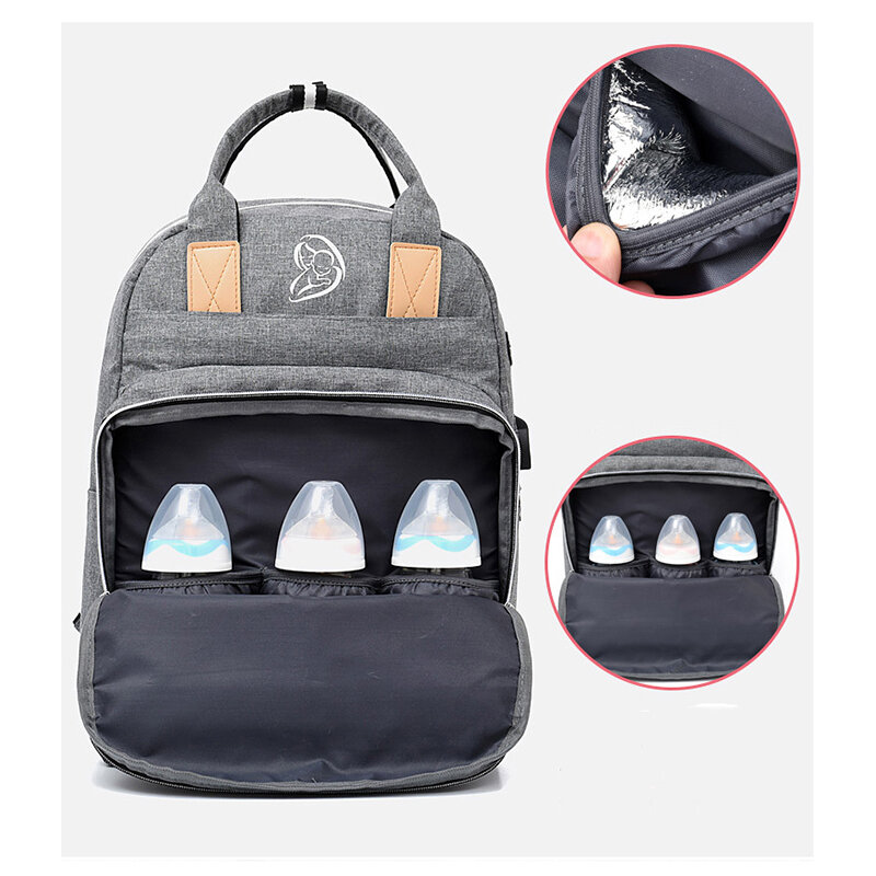 Mochila de maternidad para recién nacido, bolso para cambiar pañales de gran capacidad, mochila de viaje multifuncional para mamá