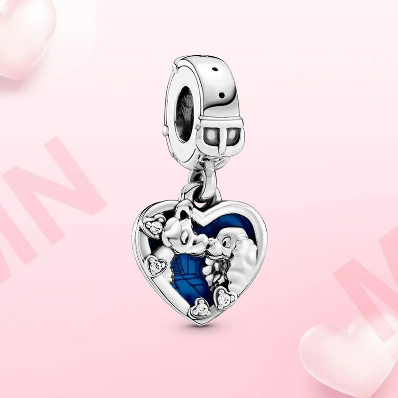 Hot Ladies Luxury Castle Jewelry Bracelet Fitted Pandora Original DIY Dog Charm 100% Sterling Silver Bracelet Beads