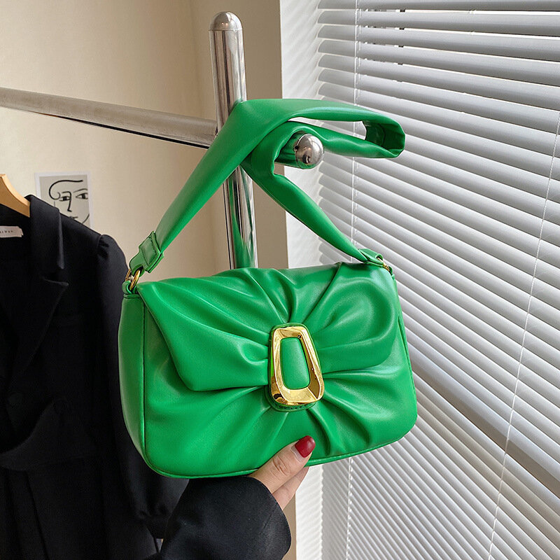 Underarms feminino bolsa de couro do plutônio plissado bolsas e bolsas para as mulheres de luxo designer ombro crossbody sacos femininos 2022