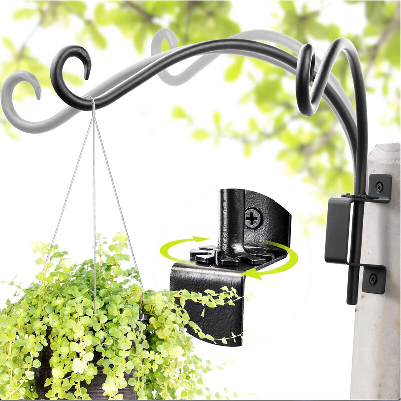 Giro segurando planta suporte pássaro alimentador cabide de planta giratória suporte para alimentador ao ar livre para cesta de flores vento chime lanterna