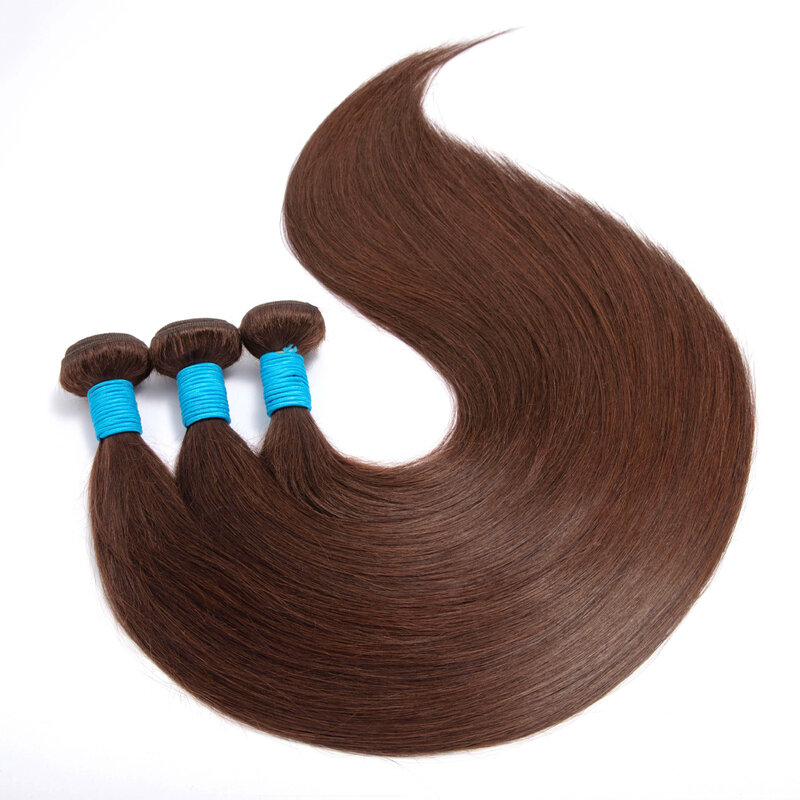 10A Peruaanse #4 Bruin Straight Bundels Onverwerkte Human Hair Weave Bundels Bruin Remy Hair Extensions Geen Wirwar Groothandel