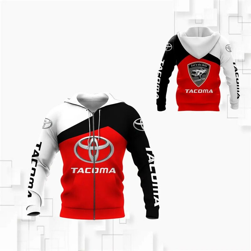 Frühling freizeit Toyota auto logo 3D druck hoodie hohe qualität Harajuku zipper jacke mode hip hop plus größe sportswear punk