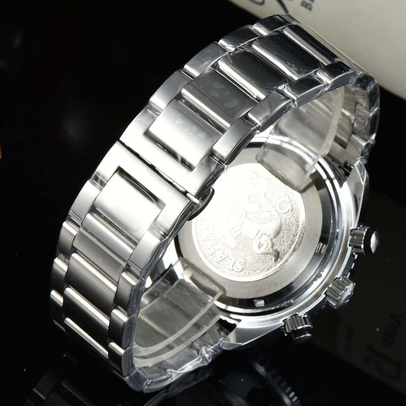 Nuovi orologi di marca originali per uomo classico orologio multifunzione completo in acciaio inossidabile cronografo aziendale di alta qualità orologi AAA