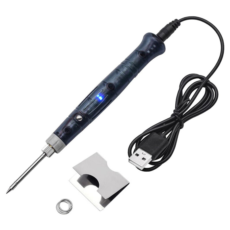 แบบพกพา USB Soldering Iron Professional ไฟฟ้าความร้อนเครื่องมือ Rework พร้อมไฟแสดงสถานะจับปืนเชื่อม BGA Repair เครื่องมือ