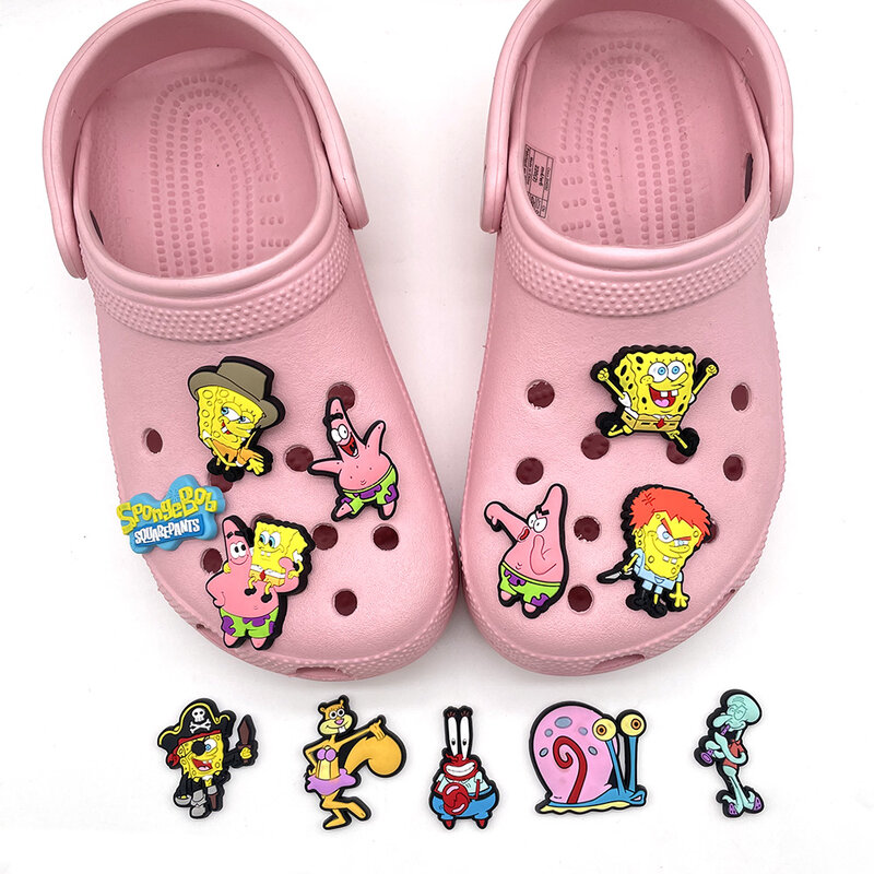 Breloques Croco Anime sous-marin pour enfants, sabots CROC JIBZ, décoration de chaussures de dessin animé bricolage, cadeaux pour garçons et femmes et filles, 12 pièces par ensemble