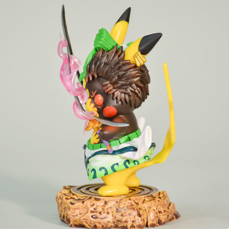 4 Inch Pokemon Anime Figure Pikachu Kawaii Cosplay Roronoa Zoro Figurine Statues GK Collection Birthday Doll Gift for Children