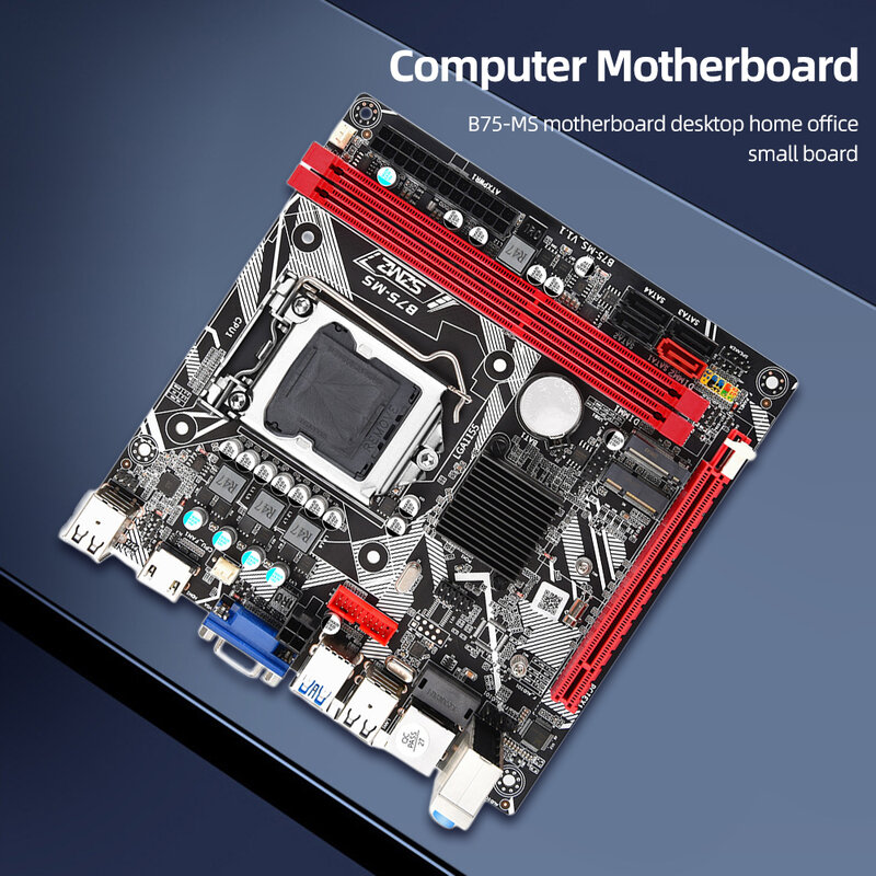 HDMI-compatible/VGA/NVME M.2 B75-MS Motherboard WIFI Support 24Pin LGA 1155 Motherboard Desktop Computer Mainboard for PC Gaming