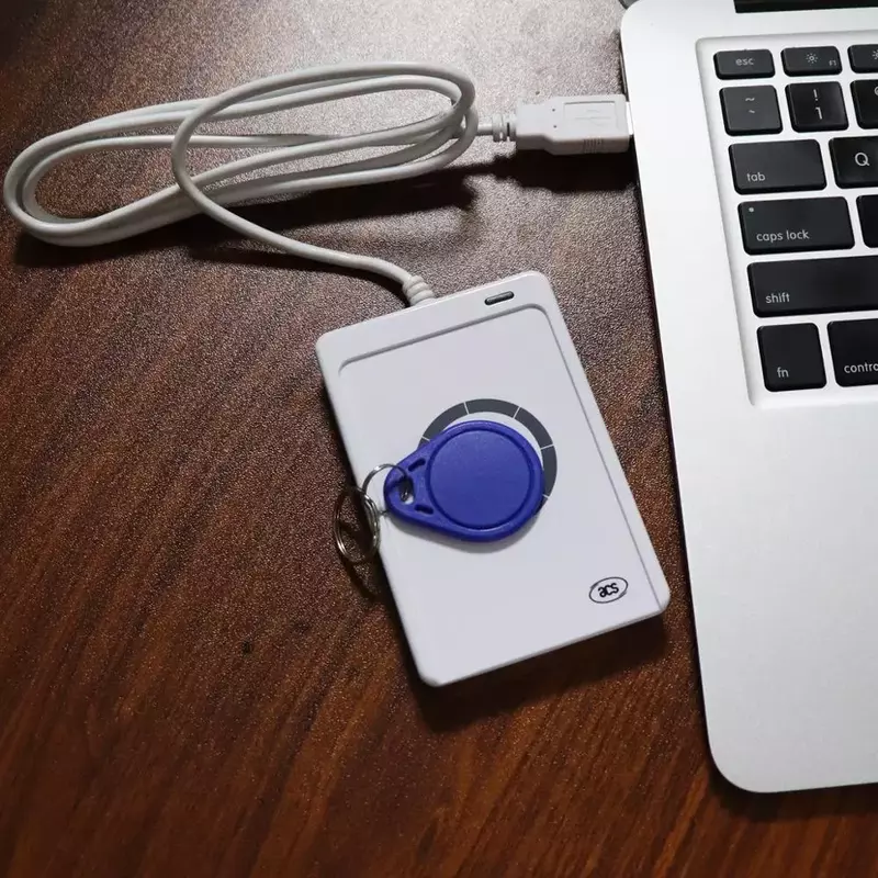 Lector NFC USB ACR122U sin contacto, tarjeta ic inteligente y escritor rfid, copiadora, duplicadora, 5 piezas UID, tarjeta de etiqueta cambiable, llavero