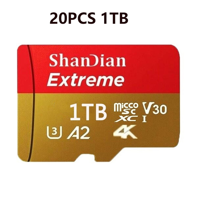 Kartu Memori Kapasitas Besar 10 Buah 32GB 64GB 128GB 1TB Kartu SD 256GB 512GB Kecepatan Tinggi Portabel Kartu TF Mikro USB Drive untuk Ponsel