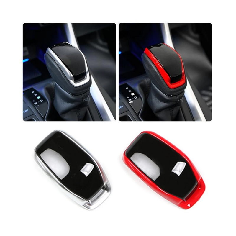 ABS Interior Gear Shift Head Trim Cover for Toyota RAV4 XA50 2019 2020 Car Styling Gear Head Lever Shift Knob Caps D