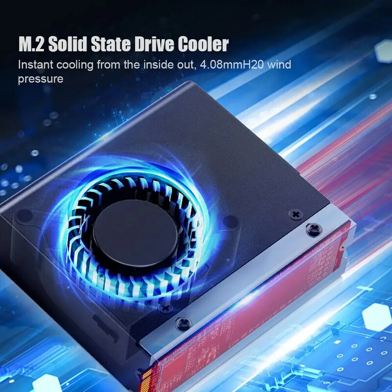 جونسبو M.2-10 سبائك الألومنيوم النشطة السلبي مروحة M.2 SSD التبريد بالوعة الحرارة M2 2280 الحالة الصلبة قرص صلب المبرد برودة الحرارة