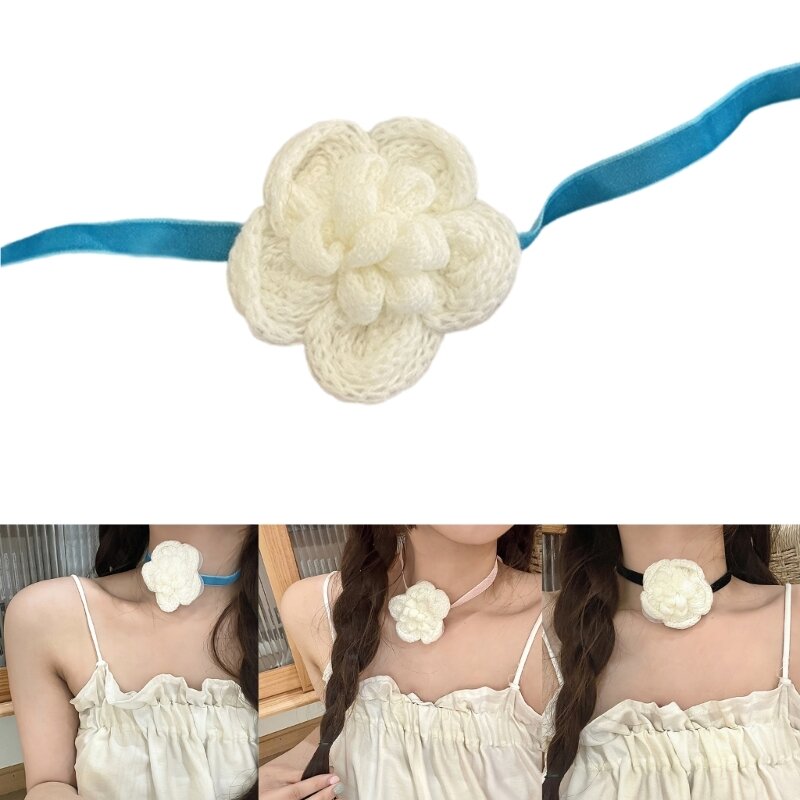 Sexy Choker Crocheted Jewelry Enchanting Summer-vibe for Dinner Party Necklace
