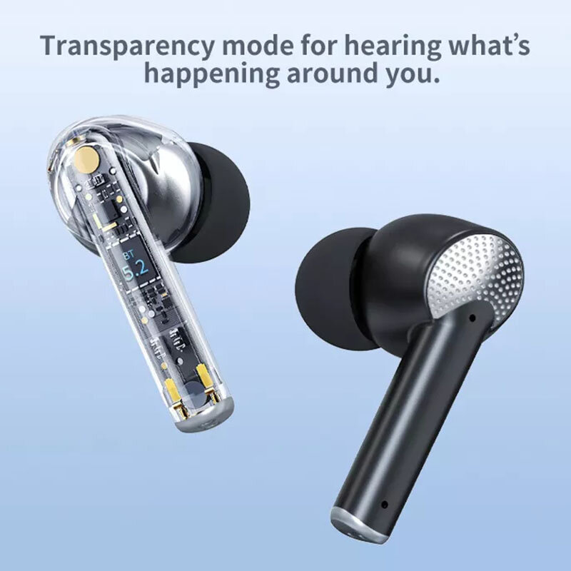 Juessen-auriculares inalámbricos J8 ANC con Bluetooth 5,2, dispositivo de audio con cancelación activa de ruido, HIFI estéreo, 4 micrófonos, ENC, graves profundos