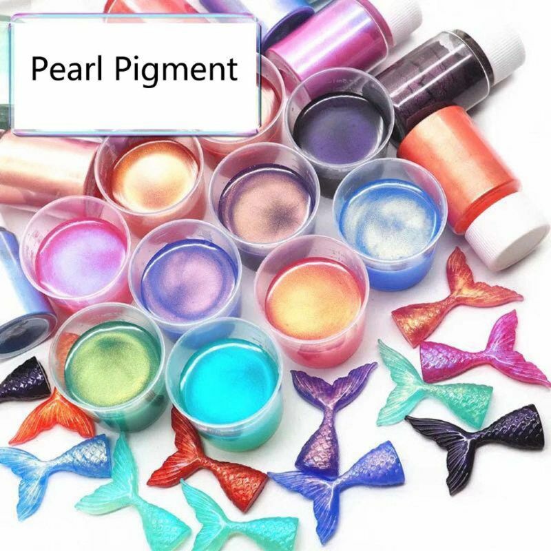 20 Colors Mica Powder Epoxy Resin Dye Pearl Pigment Natural Mica Mineral Powder Handmade Soap Coloring Powder