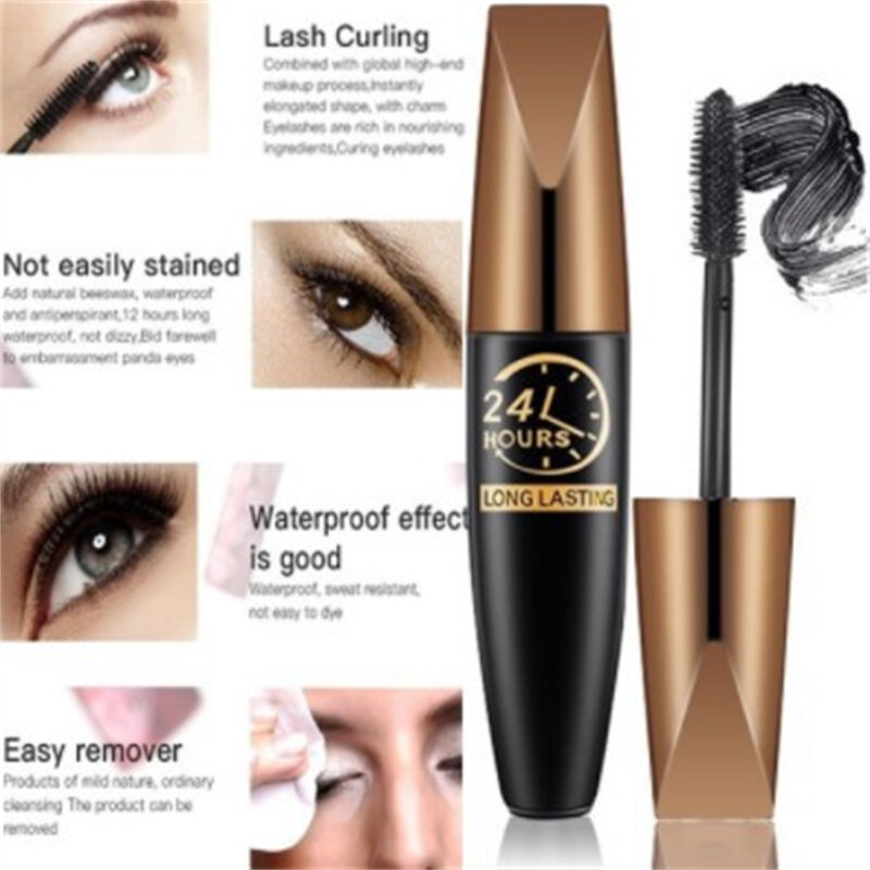 1Pcs 8D Silk Fiber Lash Mascara Waterproof Mascara for Eyelash Extension Black Thick Eye Lashes Curler Cosmetic
