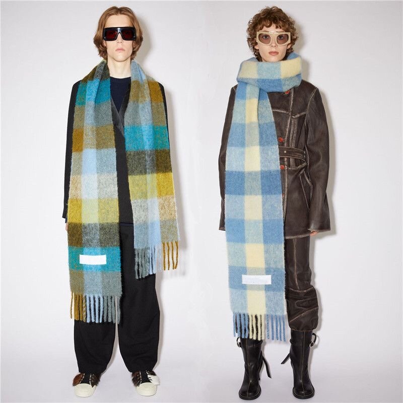 Neue Mode Akne studios Winter Warm Solide Cape Wraps Weibliche Bandana Pashmina Luxus Kaschmir Frauen Hohe Qualität AC Lange Schal