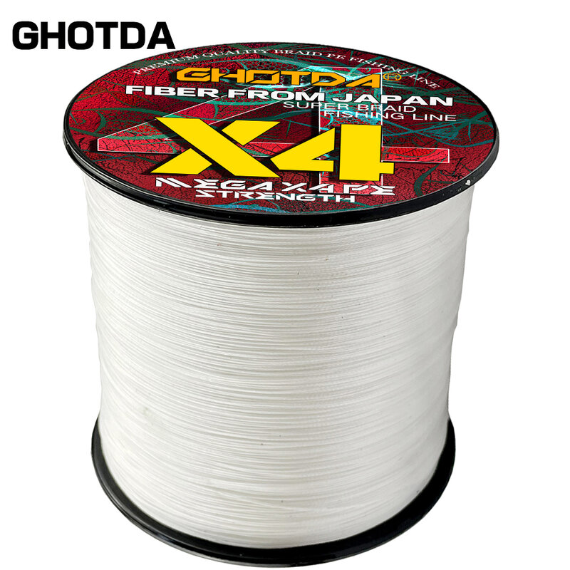 Braided Smooth Surface Fishing Line 4 Stands Fishing Tackle 1000M Japanese Multifilament Carp Fishing Wire 10LB-80LB