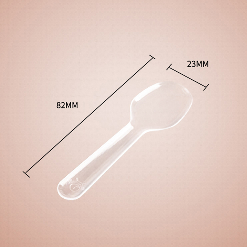 200 Buah Sendok Plastik Bening Mini Sendok Garpu Sekali Pakai untuk Jeli Es Krim Makanan Penutup Sendok Plastik Sekali Pakai