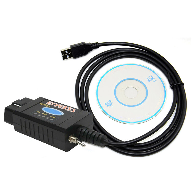 Alat Detektor Diagnostik ELM327 USB OBD2 CanBus Scan dengan CD untuk Mazda / FORD Car untuk Scan/FF2
