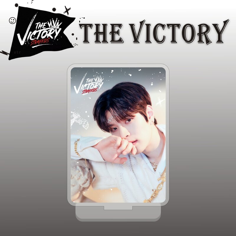 KPOP New Boys Stray Kids New THE VICTORY Acrylic cartoon doll stand-up accessories Desktop decoration stop sign ornaments Gifts