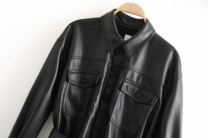 Pb & za mulheres jaquetas de couro preto do plutônio legal moter motociclista jaqueta manga longa dividir casacos senhoras outwear chique casual topos chaqueta