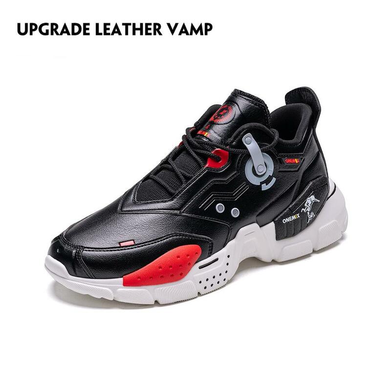 ONEMIX scarpe da corsa per uomo tomaia in pelle Lace Up donna scarpe Paltform Sneakers da passeggio Casual Fashion White Chunky Dad Shoes