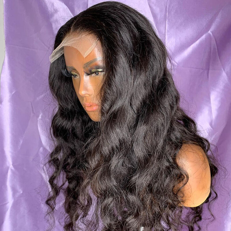 Perruque Lace Closure Wig naturelle Body Wave, cheveux humains, 30 pouces, 13x4, 5x5, Lace Frontal Wig, Transparent Hd, pour femmes