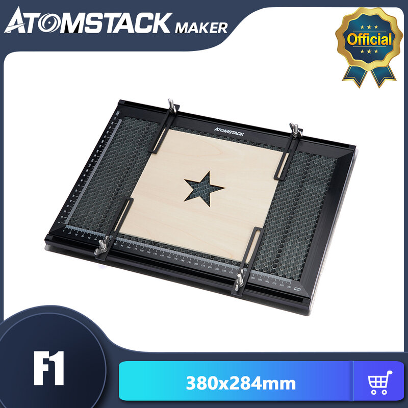 ATOMSTACK-Steel Panel Board Platform com Medição para Laser Gravador, Honeycomb Mesa de Trabalho, F1, 380x284mm