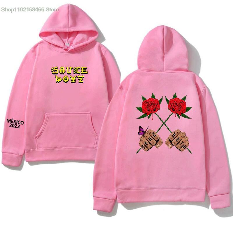 American Rapper Eladio Carrion Hoodie Saus Boyz Album Musik Kaus Print Tren Harajuku Streetwear Bertudung Pullover Pria