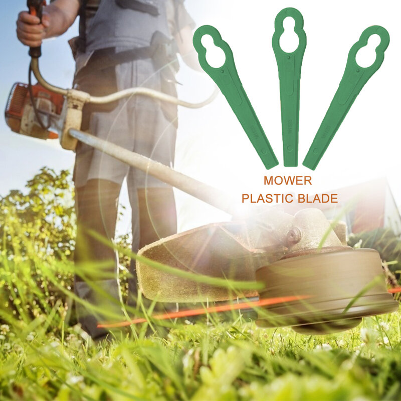 50 Buah Pisau Pemotong Rumput Berbentuk Labu Pisau Pemangkas Rumput Plastik untuk Peralatan Listrik Kebun Suku Cadang Perlengkapan Aksesori