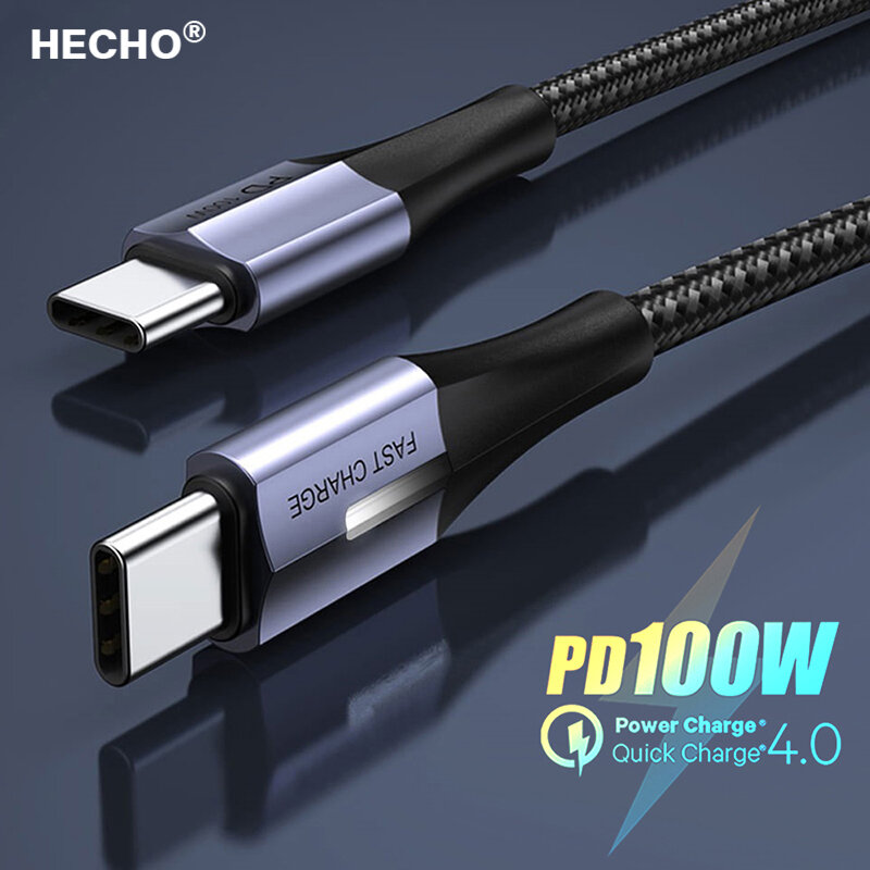 USB C zu USB Typ C Kabel für MacBook Pro Quick Charge PD 100W 5A Schnelle Lade Für Samsung xiaomi mi 10 Ladekabel 1/2M