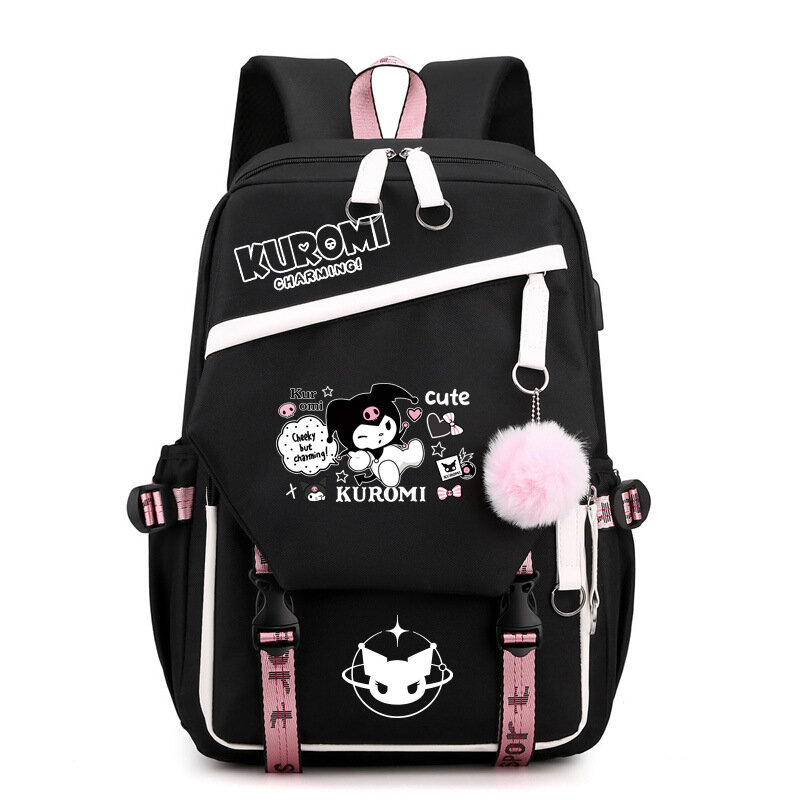 Школьный рюкзак kuromi sanrio, милый школьный ранец, многофункциональная дорожная сумка для хранения канцелярских принадлежностей, подарок на сезон