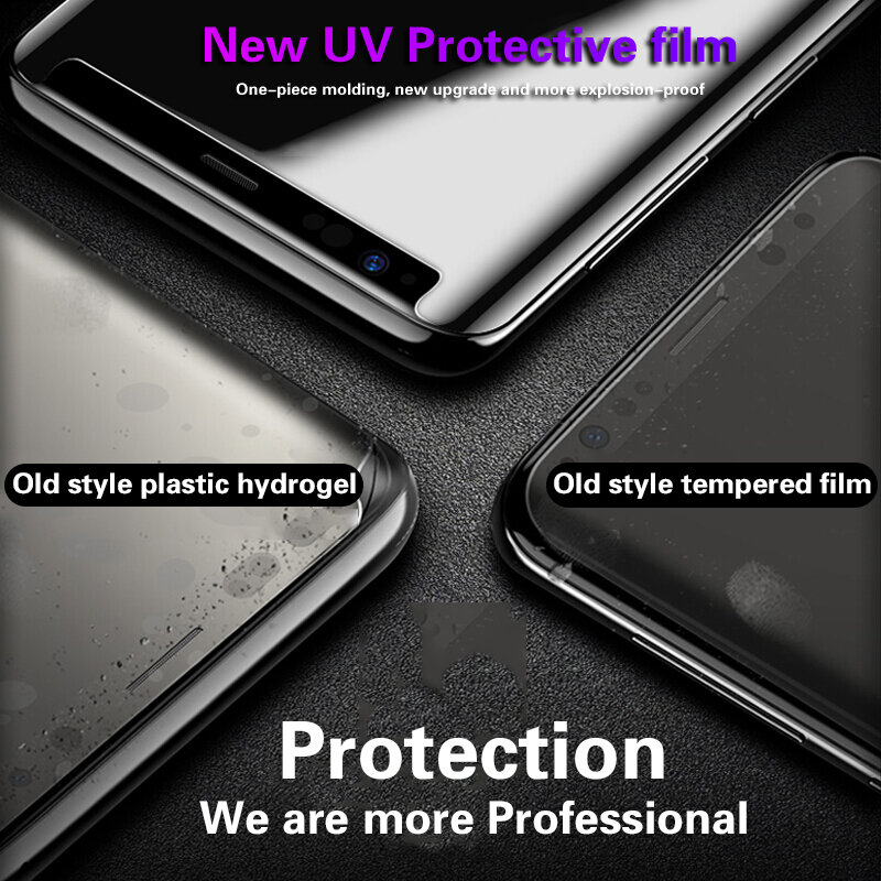 Protecteur d'écran, en verre trempé UV 999D pour Samsung Galaxy S21 S22 Plus Ultra FE S8 S9 S10 S20 Note 20 10 9 8 Plus S10E