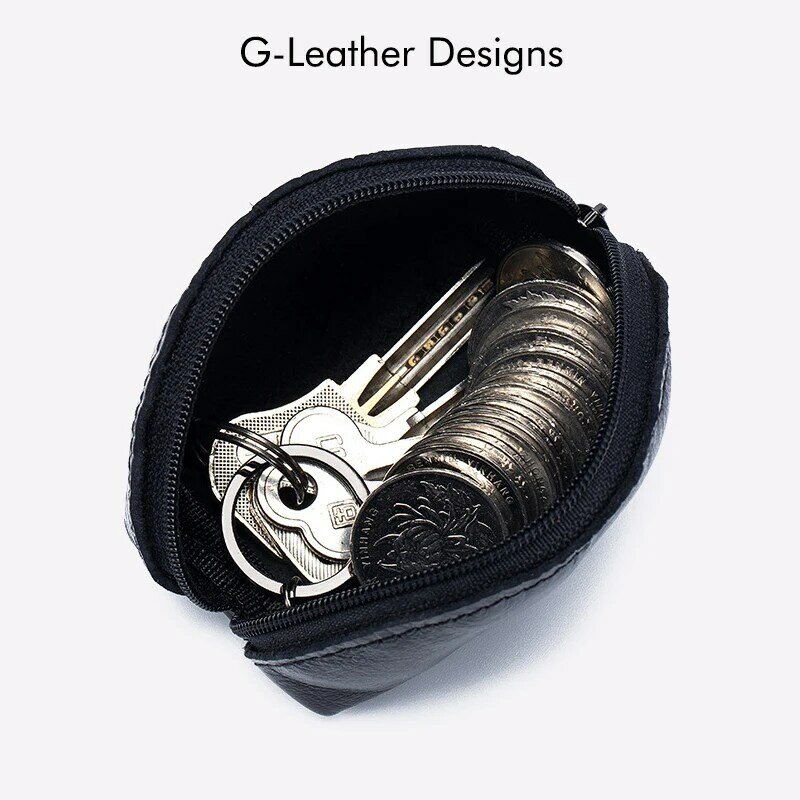 กระเป๋าหนังแท้ dompet koin หนังเคลือบแว็กซ์น้ำมันทำด้วยมือขนาดเล็กกุญแจกระเป๋าสตางค์ใส่เหรียญกระเป๋าเปลี่ยนกระเป๋าซิป