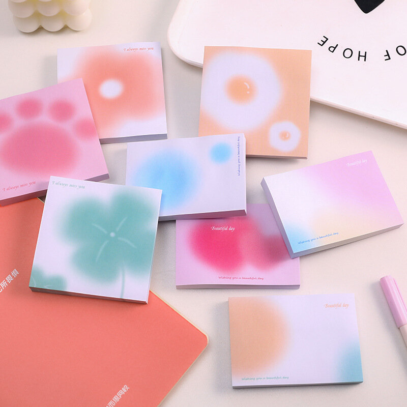 50 blatt Kreative Farbverlauf Hinweis Papier Student Note Nachricht Schreibwaren Büro Note Pad