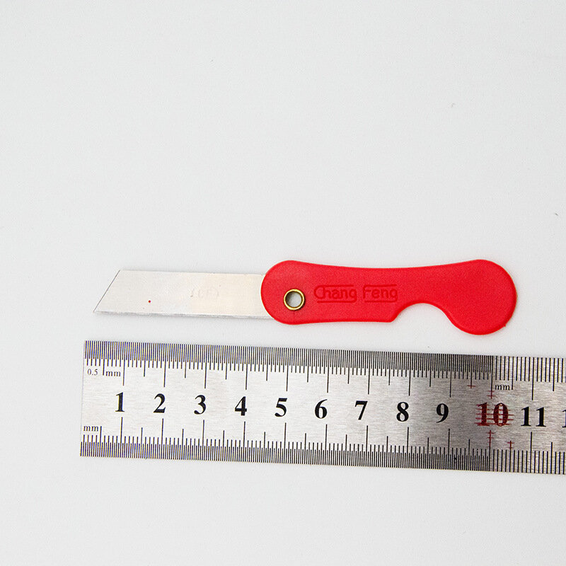 12 Buah Plastik Lipat Angka Kecil Penknife Pensil Rautan Plastik Penknife Kecil Burin Art Pisau Grosir 10Cm