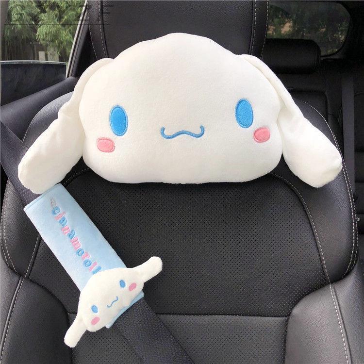 Voiture Cute Cartoon Plush Car Seat Cover Lovely Dog Seat Belt Cover Seat Cushion For Winter Universal Cute Car Accessories まんこ