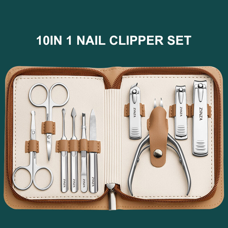 Juego de cortaúñas de acero inoxidable para el hogar, Kit de herramientas profesionales para manicura y pedicura, cortauñas encarnadas