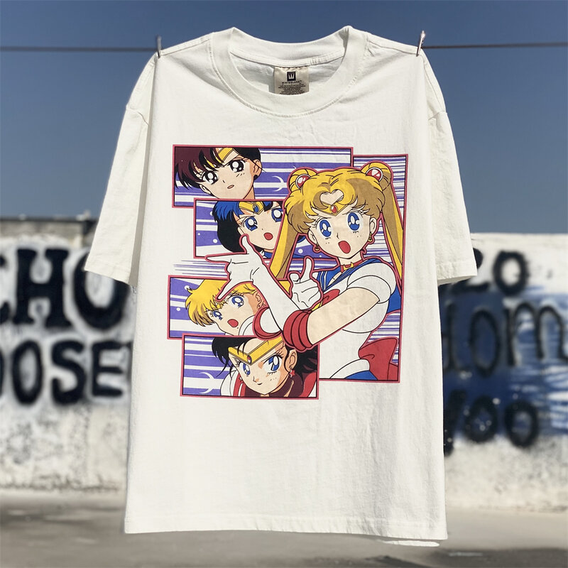 2022 homens anime dos desenhos animados impresso camiseta hip hop streetwear t camisa harajuku algodão casual verão tshirt manga curta topos t