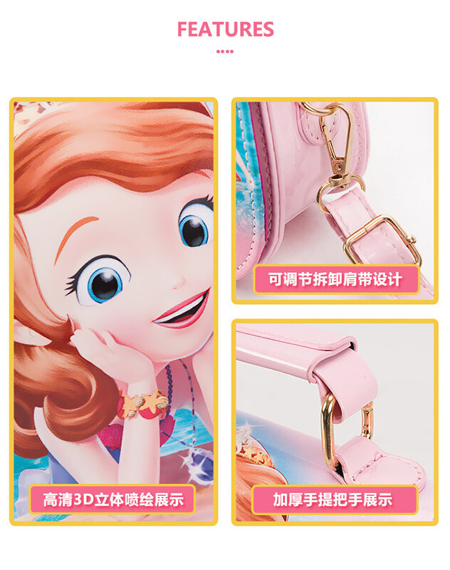 Disney frozen 2 elsa anna princesa crianças brinquedos bolsa de ombro menina sofia princesa bebê bolsa criança moda saco de compras presente