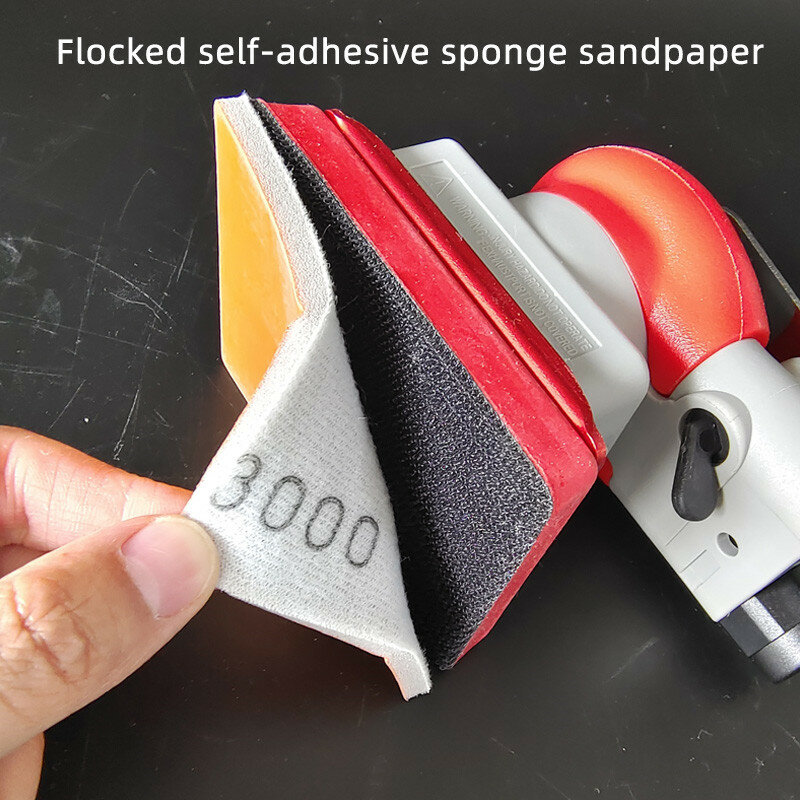 Schwamm Sand Papier Disc 100 x75mm 600 # ~ 3000# Selbst-adhesive Schleifpapier Für Autolack Polieren Kitt Schleifen abrasive papier