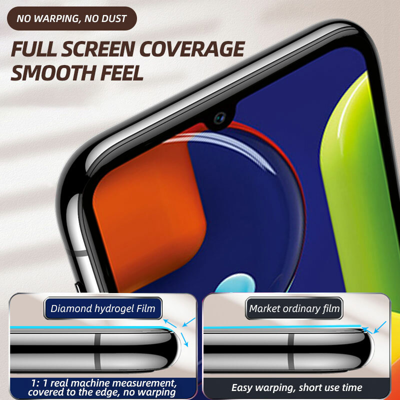Película protectora para Samsung Galaxy M12 M42 M32 M22 A12 A32 A52 A22, película de hidrogel para Samsung A52 A72, Protector de pantalla, 3 uds.