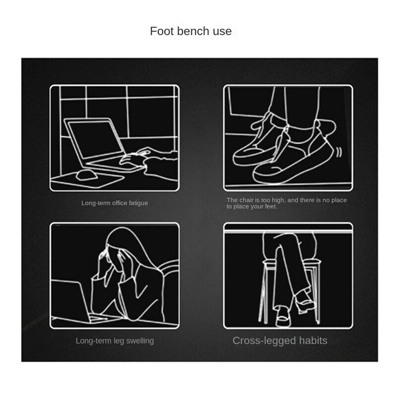 Otomanos ajustáveis escritório apoio para os pés sofá casa aliviar a fadiga do pé sob mesa footstool