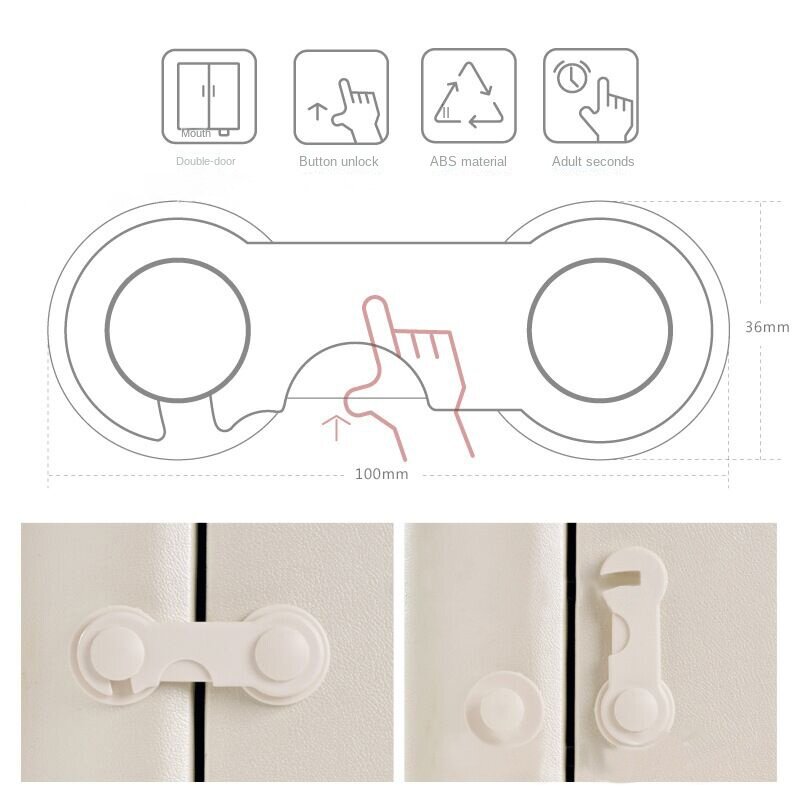 5Pcs/lot Child Safety Refrigerator Cabinet Lock Toddler Protecter Window Closet Wardrobe Safety Lock Baby Care Products
