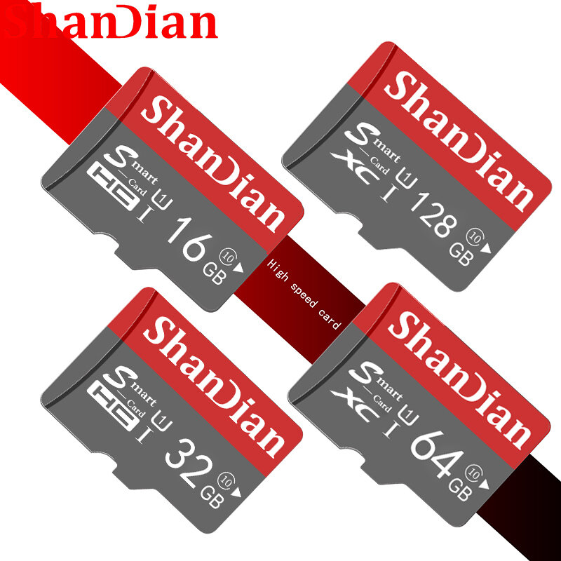 SHANDIAN 64GB Classe Original Cartão SD Inteligente 10 SmartSD 8GB GB 32 16 Cartão de Memória GB TF Cartão SDHC/SDXC para Smartphone Tablet PC