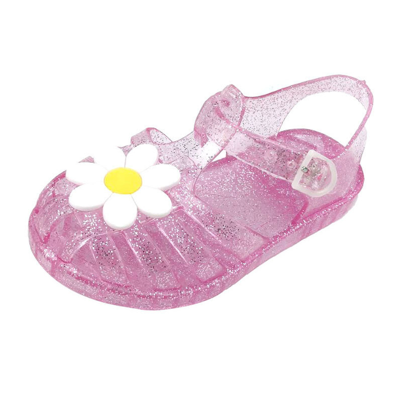 Kids Girls Shoes 2022 Summer Fashion Flower Pattern Jelly Sandals Slippers Toddler Infant Baby Girl Shoes Wholesale